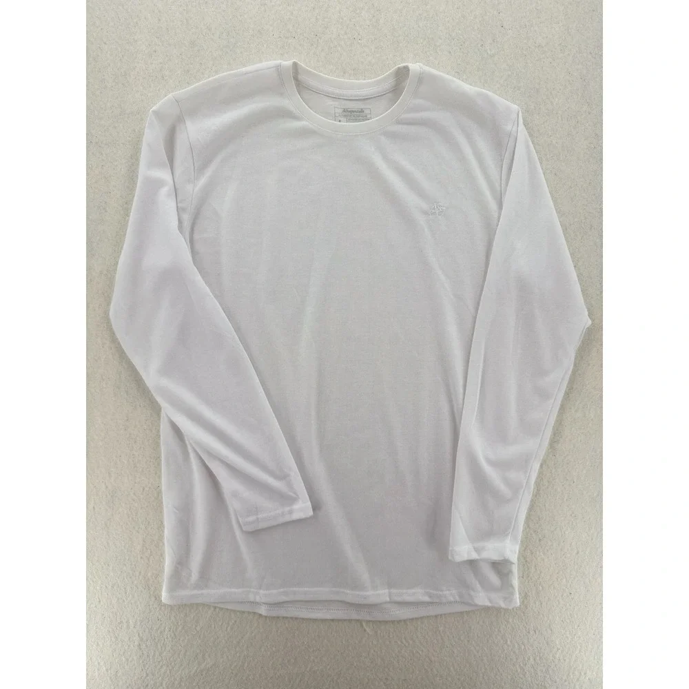 Aeropostale Mens White Long Sleeve Sleep Shirt Pajama Top A87 Logo Size L